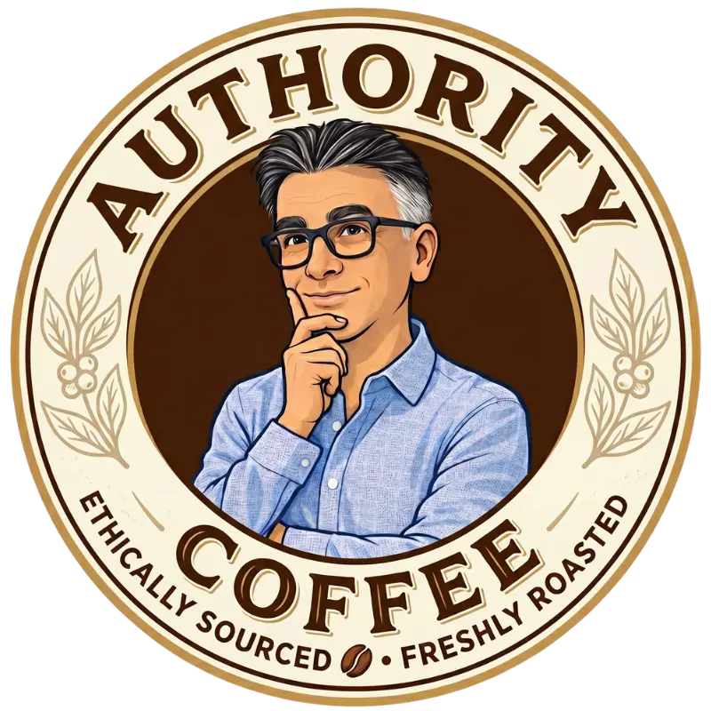 Authority Coffee circular brand badge