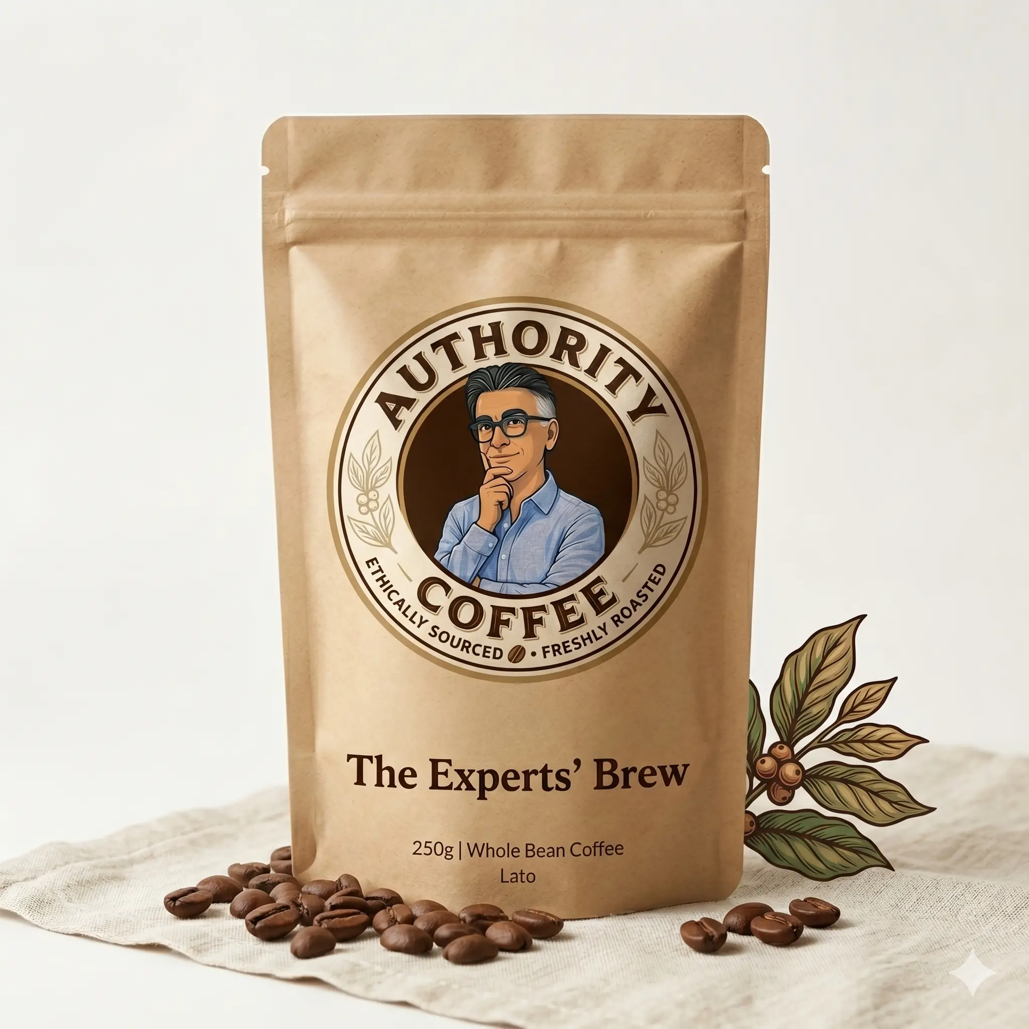 Authority Coffee — The Experts' Brew product packaging