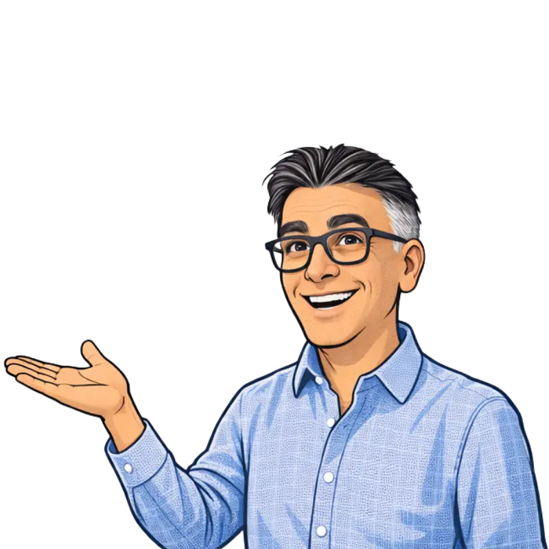 Carl, founder of Authority Coffee, gesturing to the brand